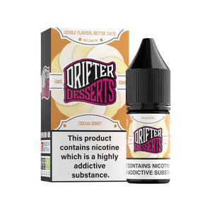 Drifter Dessert cream donut 10ml Nic Salt Vape Juice great for Refillable Pod Vape kits 
