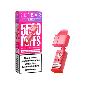 Elf Bar AF5500 strawberry raspberry cherry Ice Flavour Refill Pod for Elf Bar AF5500 Vape Kit