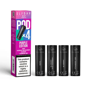 elf bar 4 in 1 vape refill pods purple edition