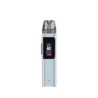 Elf Bar ELFX Pro Pod Vape Kit in light blue with a digital display on the front.