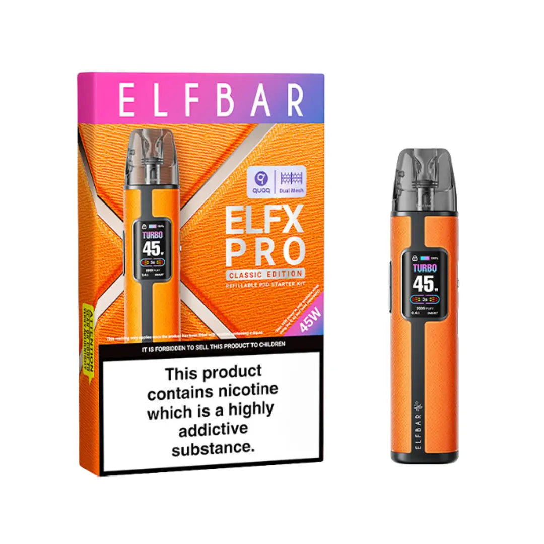 Elfbar Elfx Dual Mesh Refillable Pod Elf Bar ELFX Pro Classic Edition Vape  Pod Kit Elf