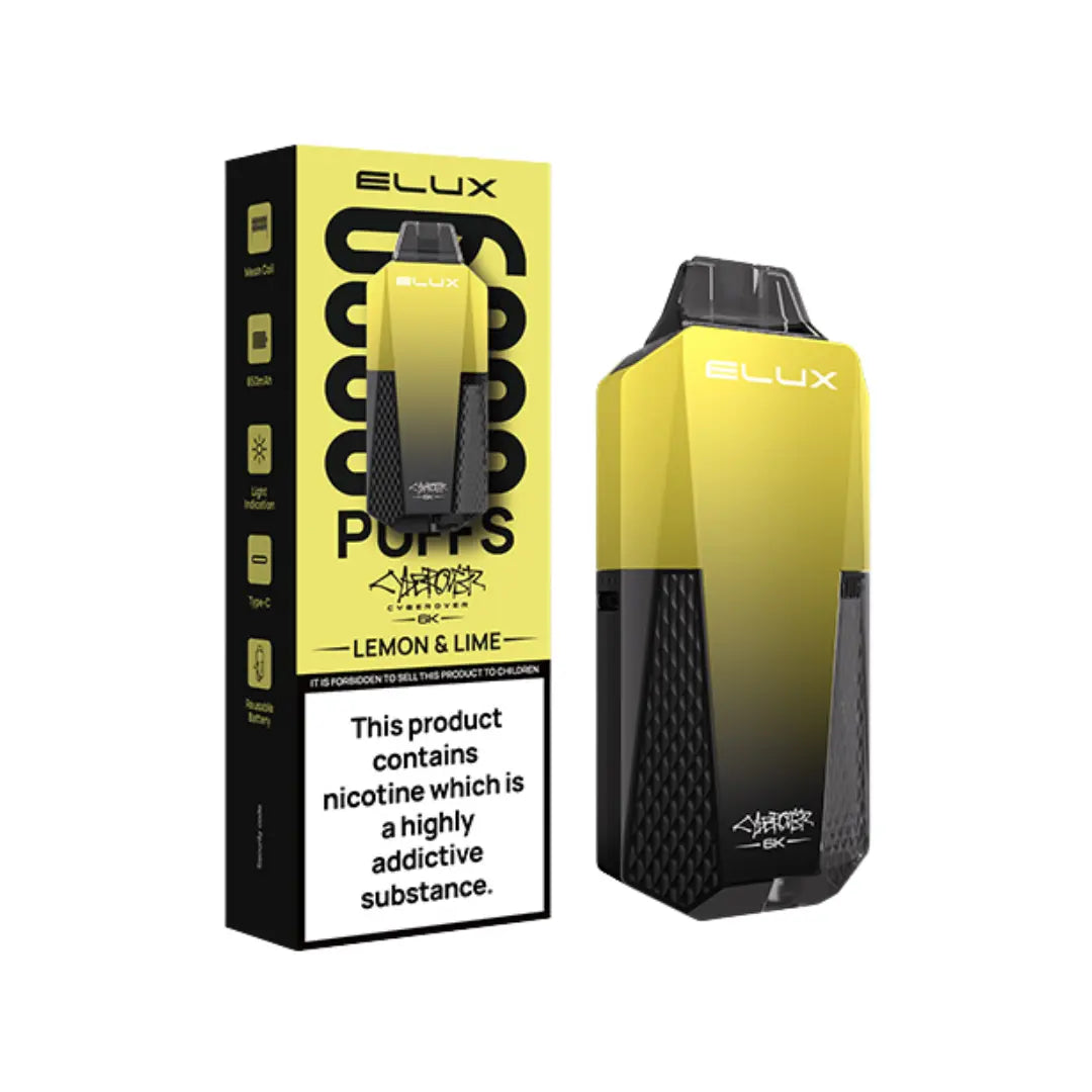 Elux Cyberover 6K Pod Kit 4.99 UK | 6,000 Puffs, 850mAh Elux Cyberover 6K Pod Kit 4.99 UK | 6,000 Puffs, 850mAh