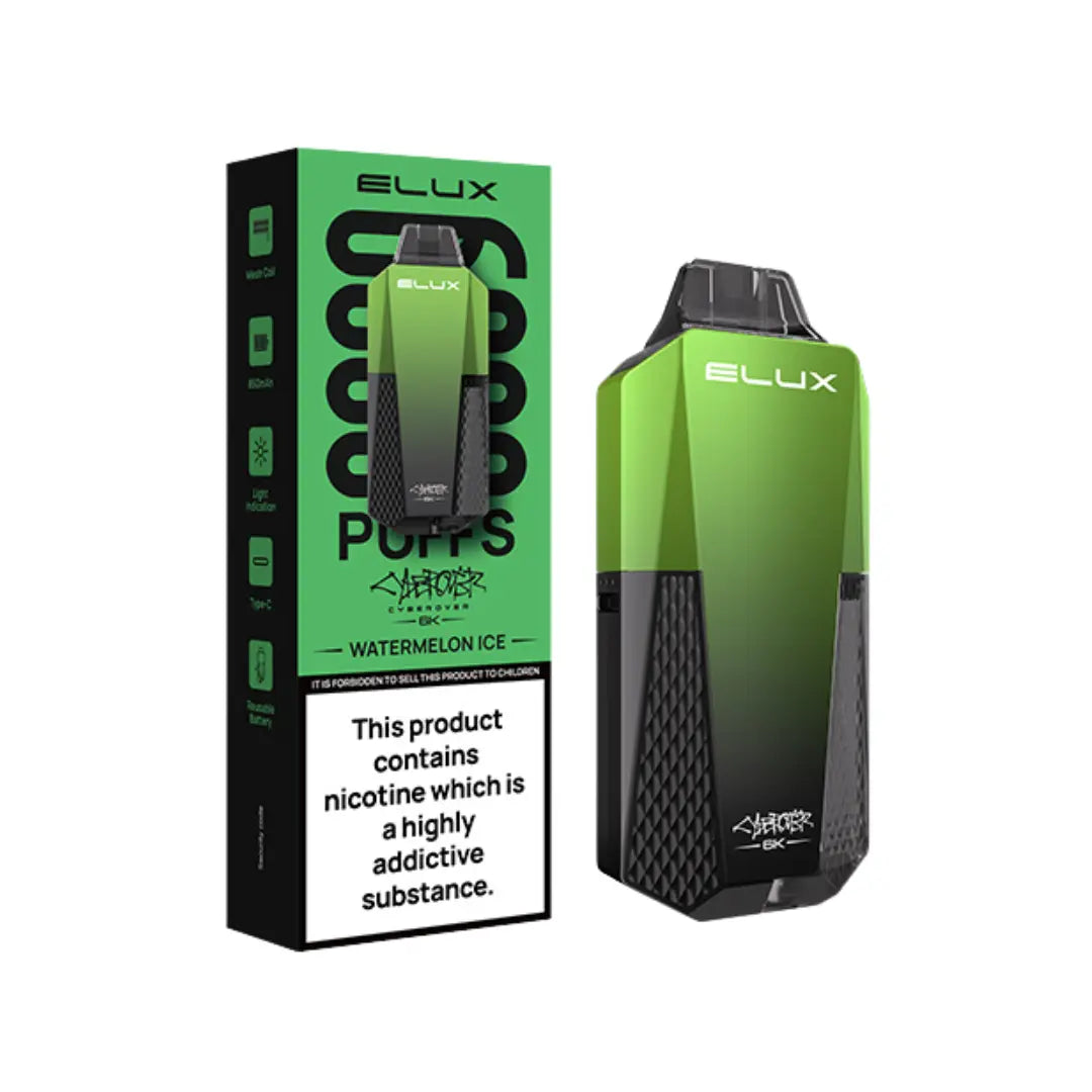 Elux Cyberover 6K Pod Kit 4.99 UK | 6,000 Puffs, 850mAh Elux Cyberover 6K Pod Kit 4.99 UK | 6,000 Puffs, 850mAh
