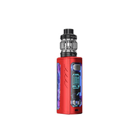 Red FreeMax Maxus Solo 100W kit with a digital display and tank.