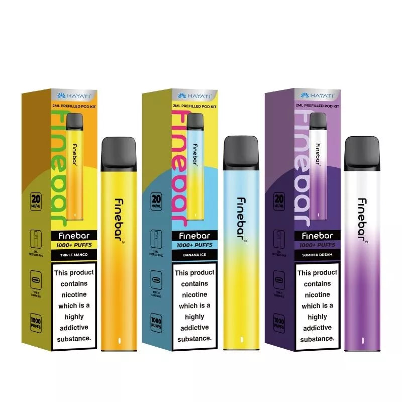 Hayati Finebar 1000 Puff Pod Kit | 30+ Flavours | Ecigone Hayati Finebar 1000 Puff Pod Kit | 30+ Flavours | Ecigone