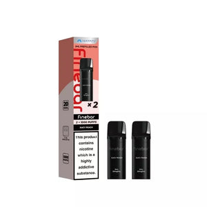 Hayati Finebar 1000 Juicy Peach Prefilled 2ml 20mg 2x Pods for the Hayati Finebar 1000 Puff Pod Kit