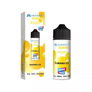 Hayati Pro Max Banana Ice 50/50 100ml Shortfill great for refillable pod vapes and MTL Vape Tanks