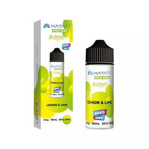 Hayati Pro Max Lemon Lime 50/50 100ml Shortfill great for refillable pod vapes and MTL Vape Tanks