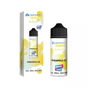 Hayati Pro Max Pineapple Ice 50/50 100ml Shortfill great for refillable pod vapes and MTL Vape Tanks