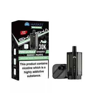 Hayati Pro Ultra Plus Shisha 30K Apple Mint Grape / Peach Grape Mint Pods For The Hayati Pro Ultra Plus Shisha 30K Kit