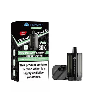Hayati Pro Ultra Plus Shisha 30K Gum & Mint / Watermelon Bubblegum Pods For The Hayati Pro Ultra Plus Shisha 30K Kit