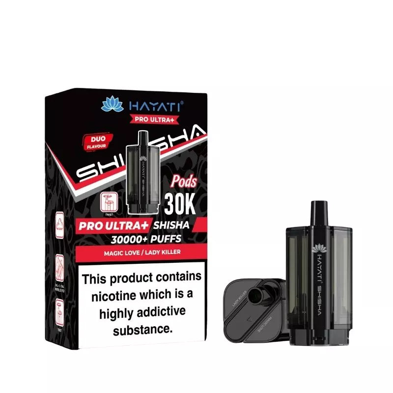 Hayati Pro Ultra Plus Shisha Pods | Magic Love / Lady Killer Hayati Pro Ultra Plus Shisha Pods | Magic Love / Lady Killer