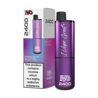 IVG 2400 Disposable Pod Kit Berry fizz, packaging with product and nicotine warning.