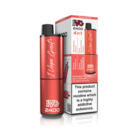 IVG 2400 4-in-1 Disposable Pod Kit, Guava Edition, with bold red packaging and flavour list.