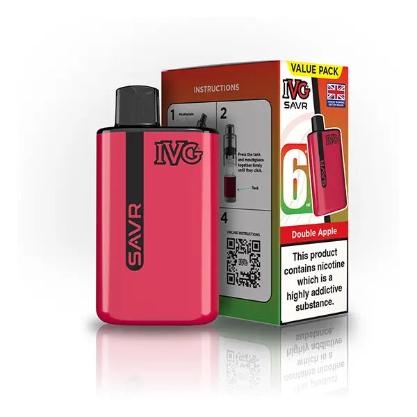 IVG SAVR Prefilled Pod Vape Kit double apple flavour