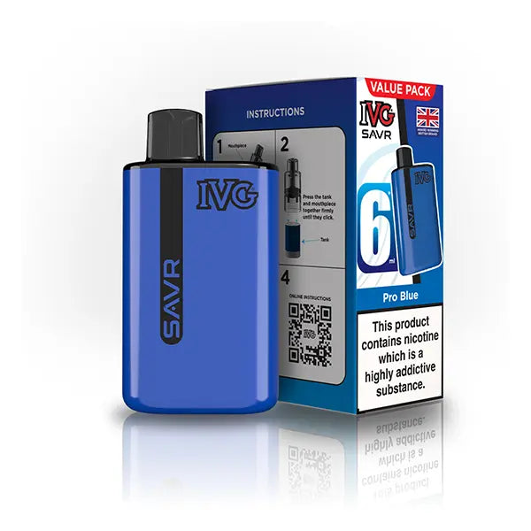 IVG SAVR Prefilled Pod Vape Kit  pro blue flavour