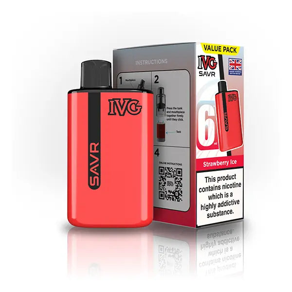 IVG SAVR Prefilled Pod Vape Kit strawberry ice