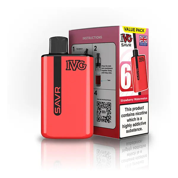 IVG SAVR Prefilled Pod Vape Kit strawberry watermelon flavour