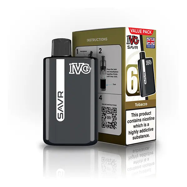 IVG SAVR Prefilled Pod Vape Kit tobacco flavour