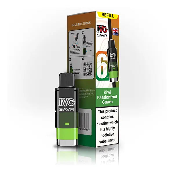 IVG SAVR Kiwi Passionfruit Guava Refill Pods 20mg Nic Salt