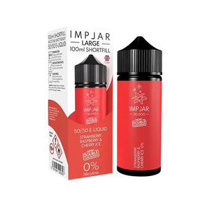 Imp Jar Large strawberry raspberry & cherry ice 100ml 50VG/50PG Shortfill Vape Juice great for Refillable Pod Vape Kits or MTL Vape Tanks