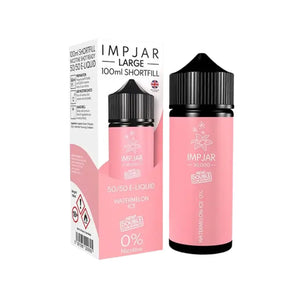 Imp Jar Large watermelon Ice 100ml 50VG/50PG Shortfill Vape Juice great for Refillable Pod Vape Kits or MTL Vape Tanks