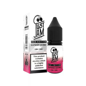 Just Jame Bar Edtion 10ml Nic Salt Raspberry Coconut Flavour great for Refillable Pod Vapes