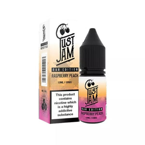 Just Jame Bar Edtion 10ml Nic Salt Raspberry Peach Flavour great for Refillable Pod Vapes
