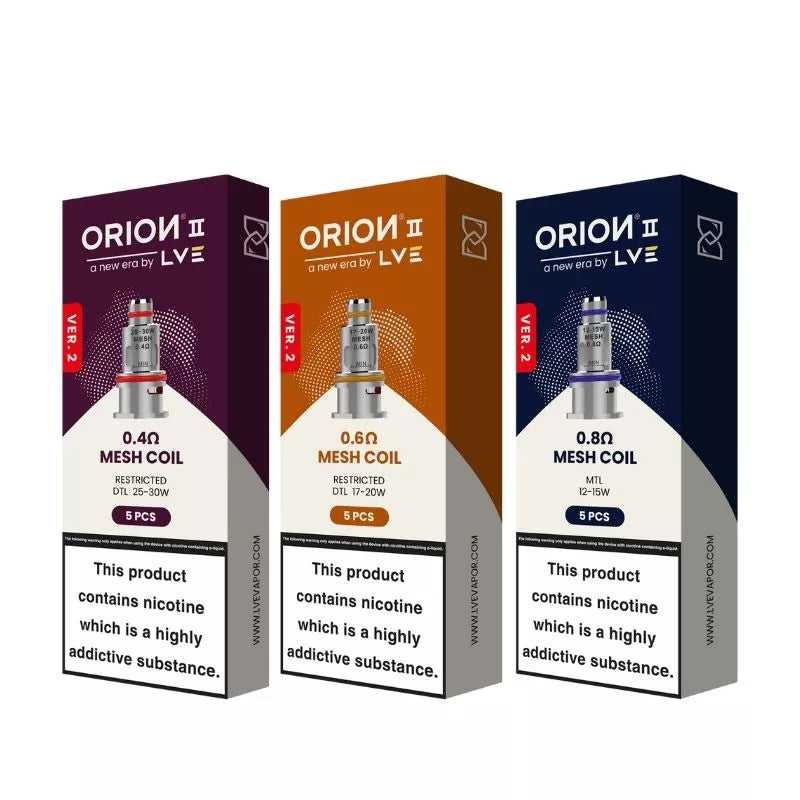 LVE Orion II Pro Coils | 5-Pack | 0.4 0.6 0.8 | Ecigone