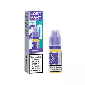 Lost Mary Grape Ice Nic Salt Vape Juice great for Refillable Pod Vape Kits