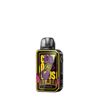 Lost Vape Centaurus E40 Pod Kit with vibrant yellow and purple design on a white background.