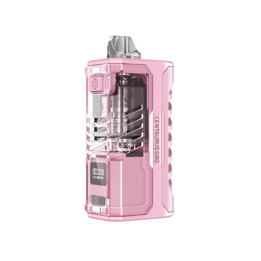 Lost Vape Centaurus G80 AIO Pod Mod Kit in sakura pink, sleek and modern design.