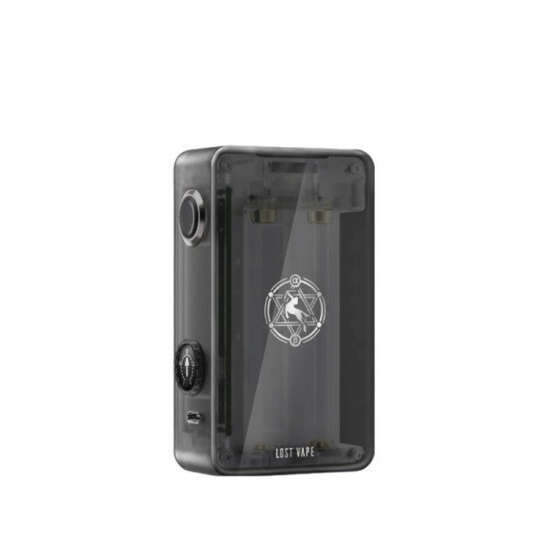 Lost Vape Centaurus P200 Box Mod, sleek design with transparent casing, 200W capacity.