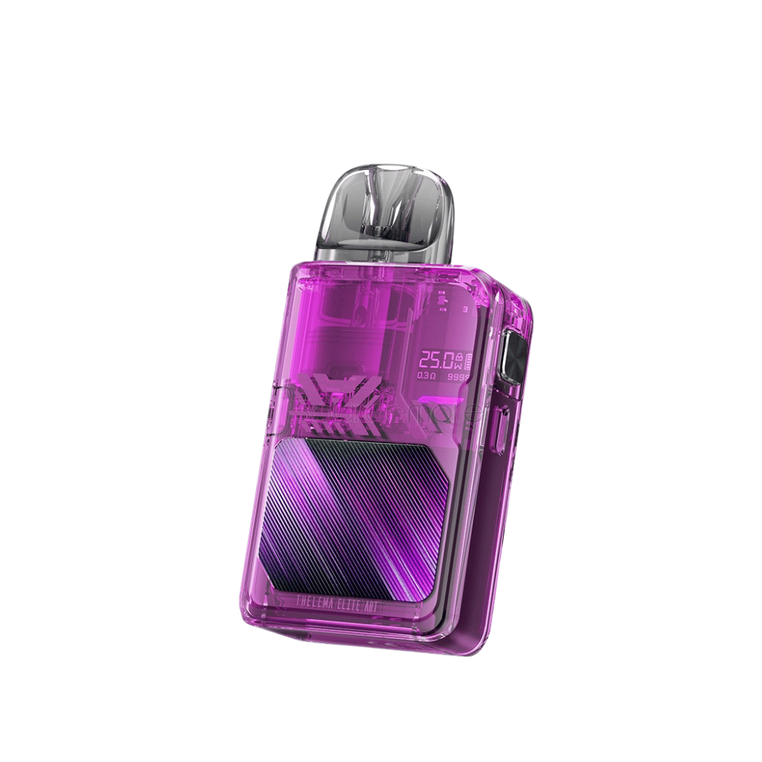 Lost Vape Thelema Elite ART 40 Pod Kit in holographic purple, sleek and modern design.