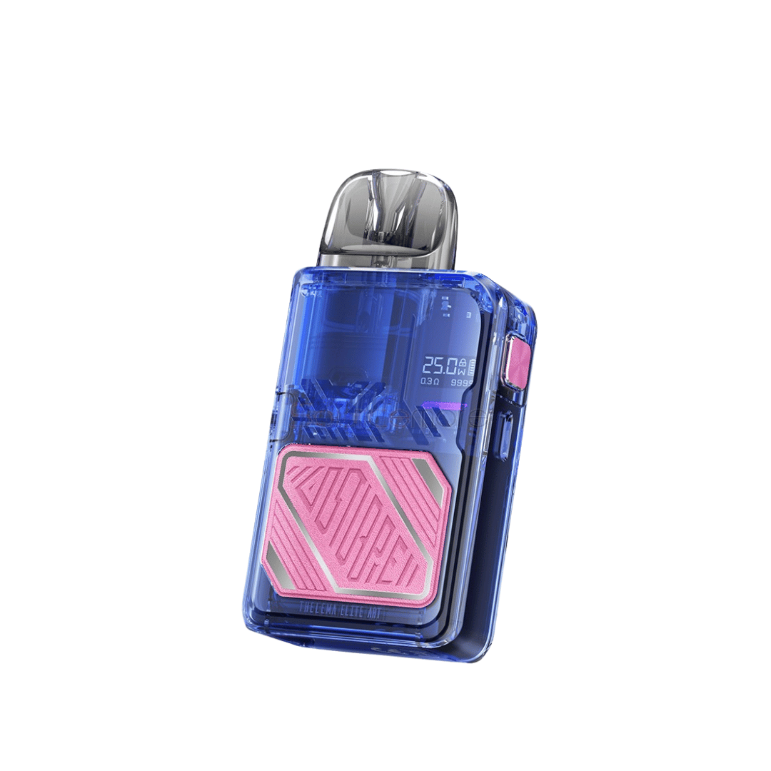 Lost Vape Thelema Elite ART 40 Pod Kit in mecha blue with pink accents.