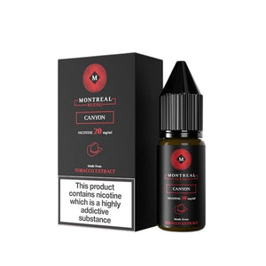 Montreal Original canyon 10ml Nic Salt available in 10mg and 20mg strength great for refillable pod vape kits
