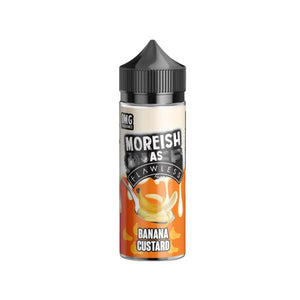 Moreish As Flawless Banana Custard Flavour 100ml Shortfill E-liquid Great to use with Sub-ohm Vape Tanks