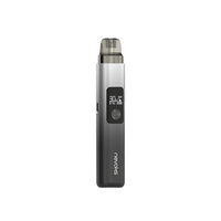 Nevoks Feelin AX Pod Kit in misty grey, sleek design with digital display and button.