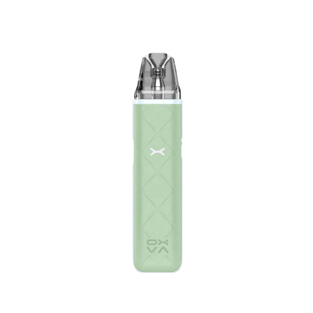 OXVA Xlim Go pod vape kit in dark green with a sleek, modern design.