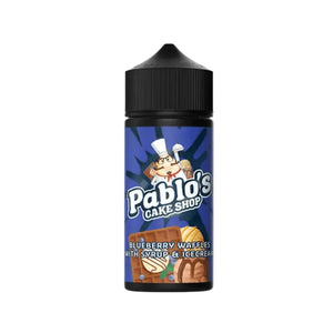 Pablo's Cake Shop Blueberry Waffles with Syrup & Ice Cream Flavour 100ml Shortfill E-liquid perfect for Sub-ohm Vape Tanks