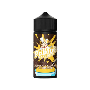 Pablo's Cake Shop Chocolate Concrete & Custard Flavour 100ml Shortfill E-liquid perfect for Sub-ohm Vape Tanks