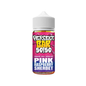 Perfect Bar 50/50 Pink Raspberry Sherbet 100ml Shortfill Vape Juice Perfect for Refillable Pod Vape Kits