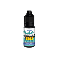 A 10ml bottle of Perfect Salt Menthol vape liquid with a vibrant label design.