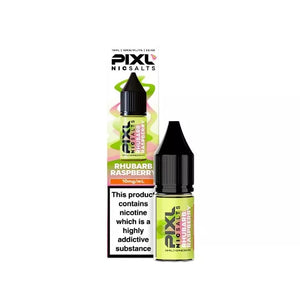 Pixl 10ml Nic Salt E-liquid Rhubarb Raspberry Flavour Available in 10mg or 20mg Great For Refillable Pod Vapes 