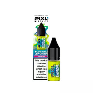 Pixl 10ml Nic Salt E-liquid Blue Razz Lemonade Flavour Available in 10mg or 20mg Great For Refillable Pod Vapes 