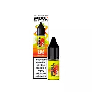 Pixl 10ml Nic Salt E-liquid Cola Lime Flavour Available in 10mg or 20mg Great For Refillable Pod Vapes 