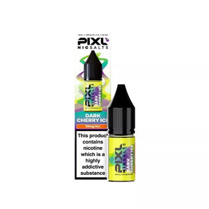 Pixl 10ml Nic Salt E-liquid Dark Cherry Ice Flavour Available in 10mg or 20mg Great For Refillable Pod Vapes 