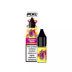 Pixl 10ml Nic Salt E-liquid Gummy Bear Flavour Available in 10mg or 20mg Great For Refillable Pod Vapes 