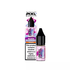 Pixl 10ml Nic Salt E-liquid Black Blueberry Flavour Available in 10mg or 20mg Great For Refillable Pod Vapes 