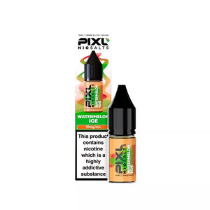 Pixl 10ml Nic Salt E-liquid Watermelon Ice Flavour Available in 10mg or 20mg Great For Refillable Pod Vapes 